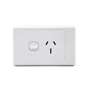 Leishen Wholesale SAA Approved Australian Standard 10A Power Point, 2 Way/Gang Australian Electric Wall Switch for Home Kitchen