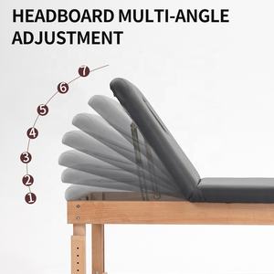 <span class=keywords><strong>Table</strong></span> <span class=keywords><strong>de</strong></span> <span class=keywords><strong>massage</strong></span> stationnaire avec cadre en bois, hauteur réglable, étagère <span class=keywords><strong>de</strong></span> rangement, repose-tête pour les milieux professionnels - Product Image 3