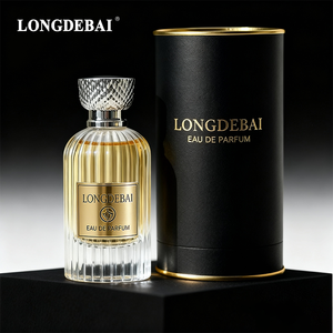 Custom Luxury Round Glass Perfume <b>Bottle</b> 100ml Clear Crimp Empty Perfume <b>Bottles</b> with Pump Sprayer and <b>Plastic</b> Cap - Product Image 2