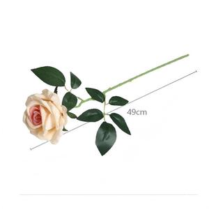 ดอกกุหลาบกำมะหยี่ขนาดใหญ่ ก้านเดี่ยว ดอกไม้ประดิษฐ์ ดอกไม้ตกแต่ง - Product Image 6