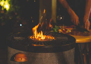Réchaud à fusée SEB 4-en-1 en acier inoxydable, barbecue au charbon de bois |   Four à <span class=keywords><strong>pizza</strong></span> fumoir BBQ portable pour jardin, patio, balcon, extérieur - Product Image 4