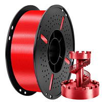 Filament PLA à effet métallique soyeux, dégradé vert-rouge-arc-en-ciel, 1,75 mm, idéal pour les modèles décoratifs et les œuvres d'art, consommables FDM