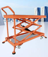 Table pliable mobile à commande au pied plate-forme de levage de type ciseaux pliable Portable tabouret de cheval de levage hydraulique électrique