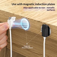 Protecteur de connecteur de câble USB en silicone magnétique avec couvercle et 2 plaques métalliques (lot de 2) – Anti-poussière et anti-perte pour voiture, bureau, chevet