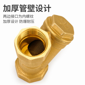 Vanne de filtration en laiton de type Y, filetage interne, pour tuyau de 1 et 2 pouces, préfiltre à eau pour filtration de l'eau du robinet - Product Image 2