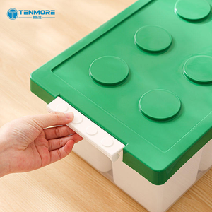 Conteneur de rangement empilable pour blocs de <span class=keywords><strong>construction</strong></span> avec plaque de base, boîte de rangement pour jouets d'enfants - Product Image 3