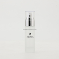 Hot Sale Luxus Silber pumpe und Clear Cover 50 ml Foundation Milchglas flasche