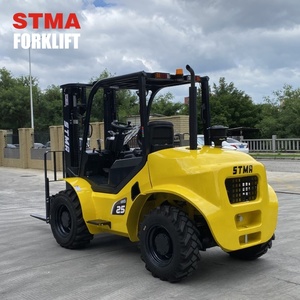 STMA 2,5 тонн 4WD небольшой дизельный вилочный погрузчик повышенной проходимости с двигателем Mitsubishi S4S - Product Image 2
