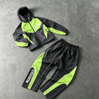 Ensemble de jogging réfléchissant 3M de haute qualité, veste coupe-vent légère en nylon et pantalon de jogging, ensemble 2 pièces pour homme, ensemble décontracté