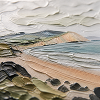 Impression numérique abstraite, paysage marin coloré, lever et coucher de soleil, paysage marin, toile imprimée numériquement, peinture murale