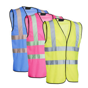 Hochsichtbare Rosa Reflektierende Arbeitsweste Jacke aus Atmungsaktivem Polyester Maßgeschneiderte Lagerweste Bau-Sicherheitsweste - Product Image 1
