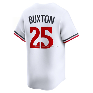 Maglia da Baseball Americana Minnesota Twin Ricamata per Uomo, Vendita all'Ingrosso # Abbigliamento da Softball 25 Byron Buxton 23 Royce <span class=keywords><strong>Lewis</strong></span> 27 Ryan Jeffers - Product Image 2