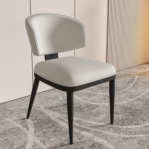 <span class=keywords><strong>Fauteuil</strong></span> lounge moderne à dossier haut en cuir PU pour salle à manger, salon, hôtel et restaurant - Product Image 4