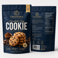Sachet refermable personnalisé imprimé pour emballage alimentaire, bonbons, biscuits, emballage plastique, sac à fermeture éclair thermoscellable