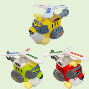 Eléctrico 360 ° giratorio Universal rueda conducción truco transformar helicóptero juguete con música luz dibujos animados <span class=keywords><strong>Tigre</strong></span> avión para niños - Product Image 1