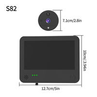 Sonnette vidéo Wi-Fi Tuya 1080p avec vision nocturne, détection de mouvement PIR, grand angle 4,3 pouces, alimentée par batterie, caméra espion