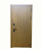 Porte de sécurité à double panneau en MDF et acier, traitement des bords de haute qualité, résistante à l'usure, pour projets résidentiels, commande en gros, stock important