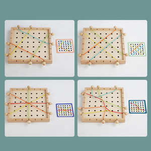 <span class=keywords><strong>Jeu</strong></span> de société éducatif en bois pour enfants, <span class=keywords><strong>jeu</strong></span> de puzzle avec <span class=keywords><strong>corde</strong></span> élastique à enfiler, jouet en bois - Product Image 6
