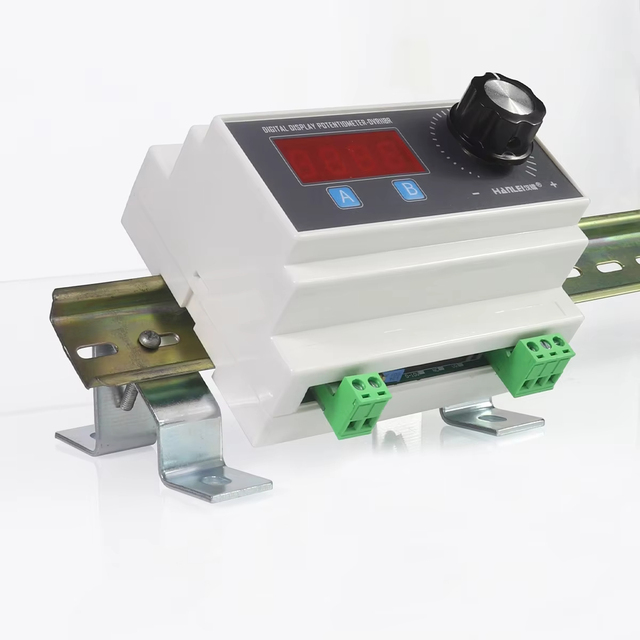Din-Rail Digital Display Variable Resistor Potentiometer 1K 2.2K 3.3K 4.7K 10K 100K 470K for Speed Controller Inverter