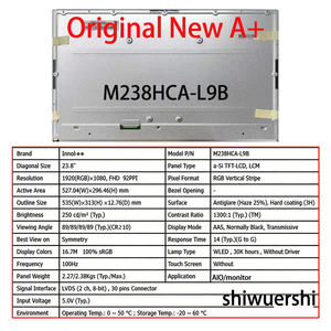 Écran LCD d'origine neuf A+ 23,8 pouces en gros M238HCA L3Z L5Z L9B L3E L3B LCB L7Z P3B LCZ L8B LGZ P3Z PCB P5Z P7Z P8Z P9B - Product Image 5