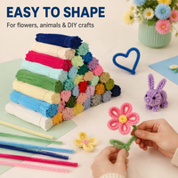 Coffret Cadeau Luxe Magnifique : Nettoyants pour Tuyaux en Forme de Bâtonnet Torsadé 30cm pour Jouets Enfants, Bouquets de Fleurs Faits Main, Artisanat Animalier, Anniversaire