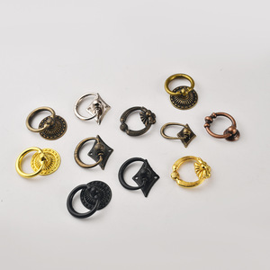 European Style Zinc Alloy Ring Drawer Pulls Single Hole Cabinet Door Handles Durable Furniture Hardware - Product Image 2