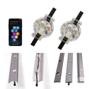 Ismart Éclairage de Noël 12V RGBW LED à points lumineux IP44 Étanche Alimenté par batterie Intérieur/Extérieur Rail en aluminium permanent - Product Image 6