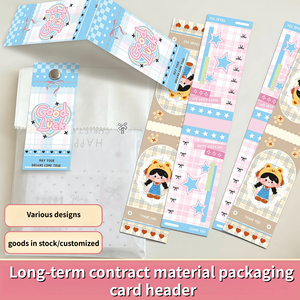 Etiquetas personalizadas de dibujos animados para tarjetas de felicitación, para empaquetado con diseño plegable y orificio para cordón. - Product Image 5