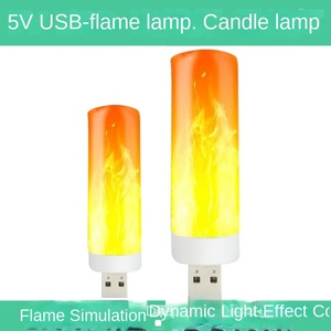 Nhà máy tùy chỉnh OEM trang trí nội thất sử dụng ABS cơ thể USB LED Mini nến hiện đại mô phỏng Plug-in cung cấp điện năng động ngọn lửa ánh sáng - Product Image 4