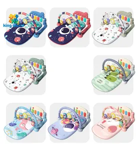 KW Wholesale Multi-functional Games Fitness Rack Baby Carpet Pedal Piano Play Gym Mats Sports Activity Infant Toys With Rattle