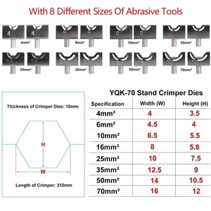 <span class=keywords><strong>Pince</strong></span> à <span class=keywords><strong>sertir</strong></span> hydraulique pour câbles en acier YQK-70, outil de presse pour cosses de câbles en aluminium, hexagonal, force de 6T, 4-70 mm - Product Image 4