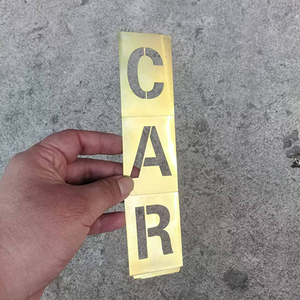 Ensemble de verrouillage en laiton <span class=keywords><strong>pochoir</strong></span> <span class=keywords><strong>peinture</strong></span> en aérosol en laiton lettre <span class=keywords><strong>pochoir</strong></span> réutilisable laiton <span class=keywords><strong>Alphabet</strong></span> métal <span class=keywords><strong>pochoir</strong></span> - Product Image 2