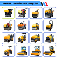 Rouleau compresseur vibrant tandem à double tambour pour la construction routière et le pavage d'asphalte
