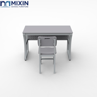 Meubles pour adultes utilisés dans les écoles des Philippines, ensemble de table et de chaises pour 2 personnes, tube carré de connexion