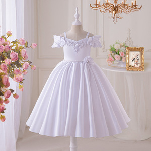 Elegante abito <span class=keywords><strong>da</strong></span> sera <span class=keywords><strong>da</strong></span> ragazza rosso con spalle scoperte abito <span class=keywords><strong>da</strong></span> principessa ricamato con vita floreale e perle per feste/matrimoni/banchetti - Product Image 3