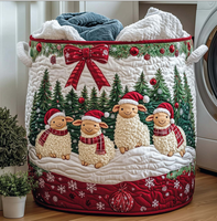 Panier à linge matelassé festif avec poignée, articles ménagers, impression numérique, directement du fabricant, vente en gros
