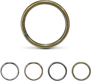 Coobigo Pack O Rings Metal Buckle Loops Crafts Purse Bag Webbing Strap Backpack Making <b>Dog</b> Leash <b>Collar</b> Hardware <b>Small</b> Silver Go - Product Image 1