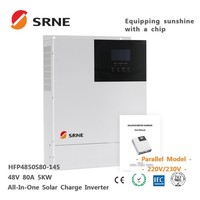 SRNE hors réseau tout-en-un onduleur MPPT HF4850S80-H 48V 5Kw 220v onduleur solaire hybride 80A