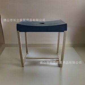 Tabouret de douche pour personnes âgées, chaise de salle de bain antidérapante en acier inoxydable, 44x29.5x47cm, chaise accessible gris foncé - Product Image 2