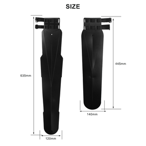 RIDERACE guardabarros de bicicleta alas rueda trasera de plástico para montar barro salpicaduras soporte de prevención guardabarros de bicicleta accesorios de ciclismo - Product Image 6