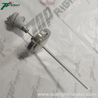 Termopar de resistencia térmica Pt100 de acero inoxidable de 3 hilos con rosca NPT M20x1.5