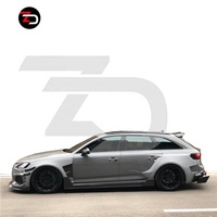 Kit carrosserie large ZD style tendance avec séparateur avant, diffuseur arrière, jupes latérales et extensions d'ailes pour Audi A4l S4 RS4 Avant B9