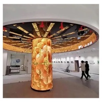 Écran d'affichage LED souple incurvé numérique P0.9 P1.2 P1.5 P1.8 P2 P2.5 P3 P4, colonne, cylindre, anneau rond, mur vidéo