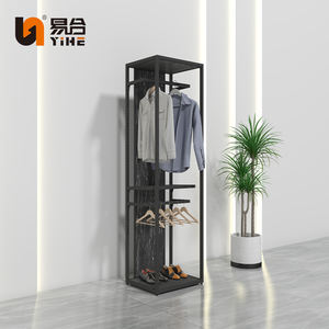 ชั้นวางเสื้อผ้าโลหะแบบแขวนสำหรับร้านค้าปลีกที่ทันสมัย ปรับแต่งได้ ขายส่งเฟอร์นิเจอร์ร้านเสื้อผ้าเหล็กสำหรับร้านค้าและโชว์รูม - Product Image 2