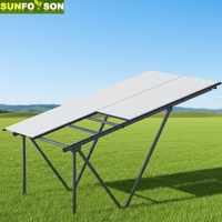 Structure de carport solaire en aluminium anodisé SunRack pour l'installation de panneaux photovoltaïques