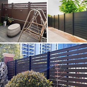 Panneaux de clôture murale en aluminium WPC de 2 mètres faciles à installer pour jardin extérieur Clôture de sécurité bon marché avec surface enduite Faible entretien - Product Image 4