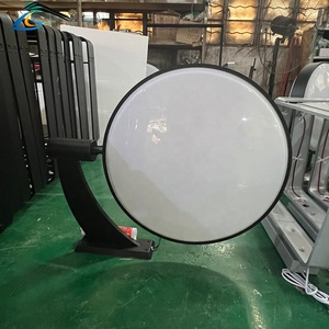 Caja de luz LED en blanco para formar al vacío circular al aire libre, pantalla de caja de luz publicitaria giratoria de doble cara - Product Image 2
