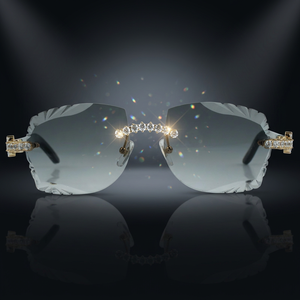 Rimless Square <b>Sunglasses</b> Leopard Gradient Polarized Lenses UV400 C6 Custom Logo Unisex Outdoor Fashion Eyewear - Product Image 3