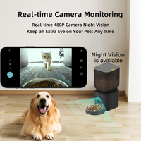 Distributeur automatique de nourriture pour animaux de compagnie intelligent 7L avec caméra, contrôle par application WiFi Tuya, pour chiens et chats