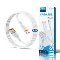 Cable de Datos USB-C Tipo A a Tipo C 3A de Último Diseño, Conductor de Cobre Estañado para Computadora, Teléfono Móvil, Laptop, Banco de Energía, Auriculares